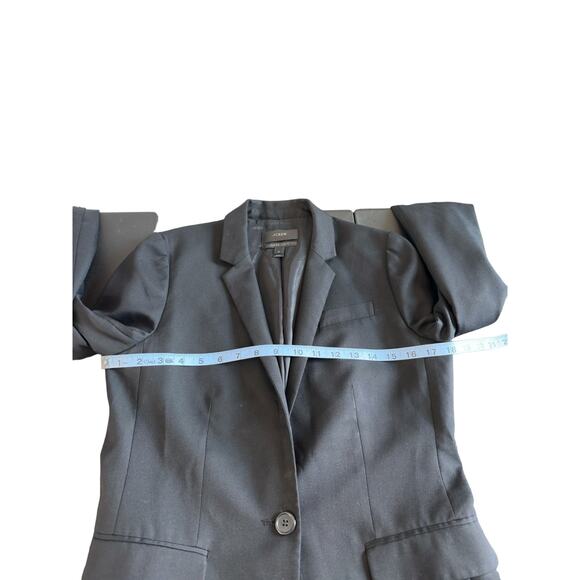J.Crew Super 120's Black Career Office Four Season stretch Regent Blazer Size 4 - Picture 9 of 11